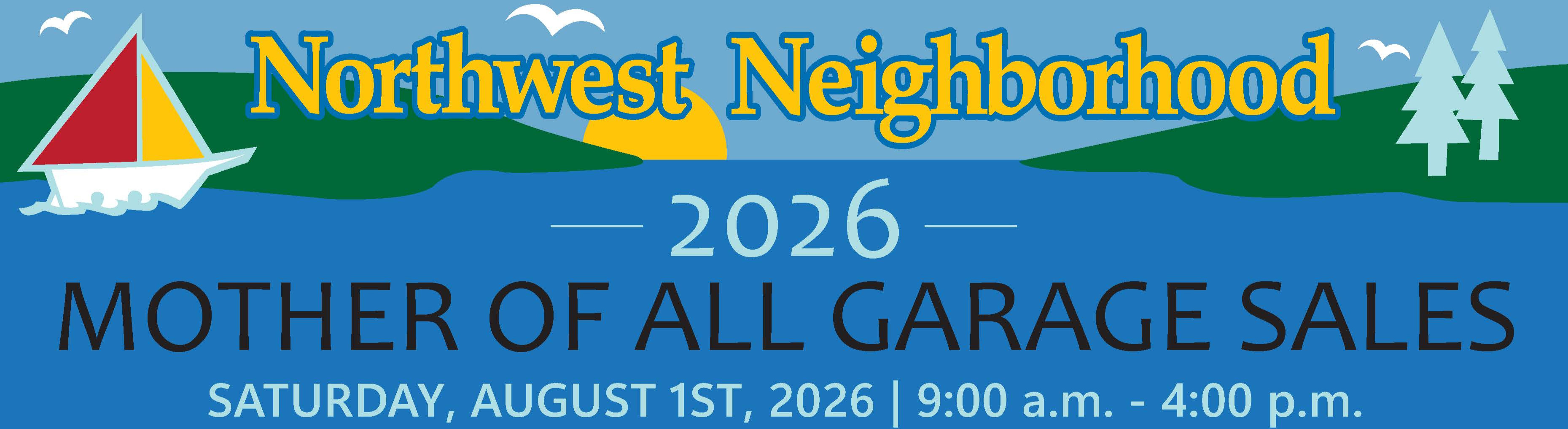 Northwest Neighborhood logo with 2026 MOAGS dates